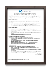 ENTEGRE YÖNETİM SİSTEMİ POLİTİKASI